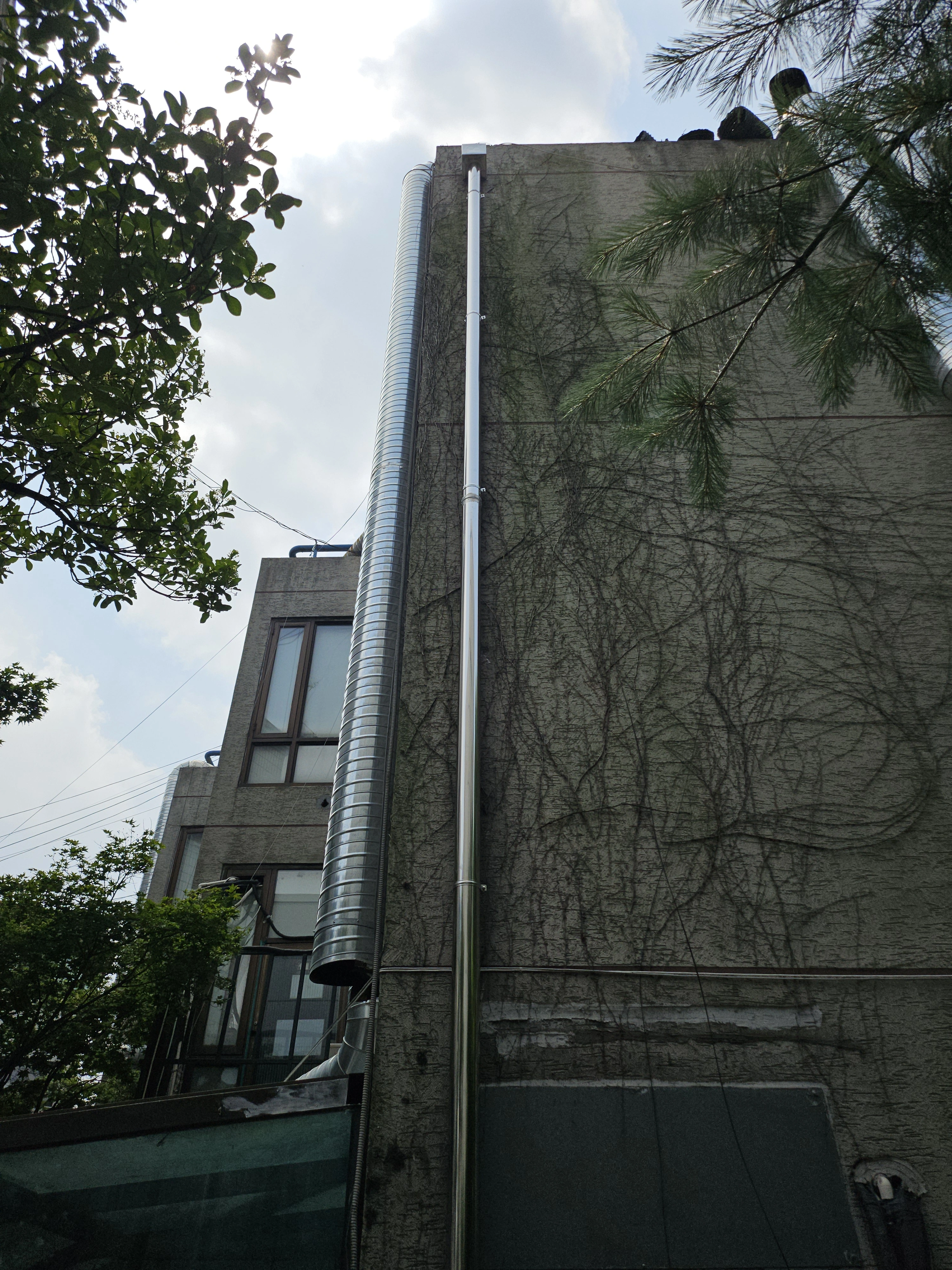 강남 외부우수관 시공 사례 — 강남구 상가 외부우수관 교체 공사
